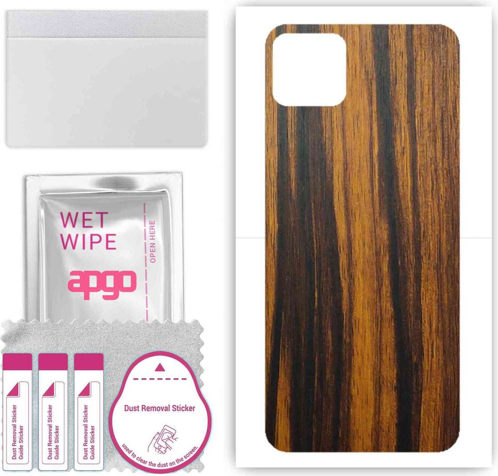 apgo Rückseite Schutzfolie, Skin, kompatibel mit Realme C11 2021, Hinten Displayschutzfolie aus Vinylfolie, kratzfest, einfache Montage - Tigerwood