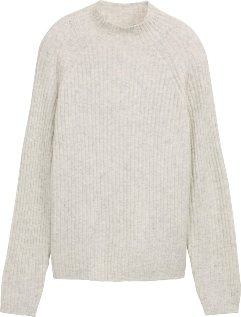 Relaxed Fit Strickpullover mit Stehkragen