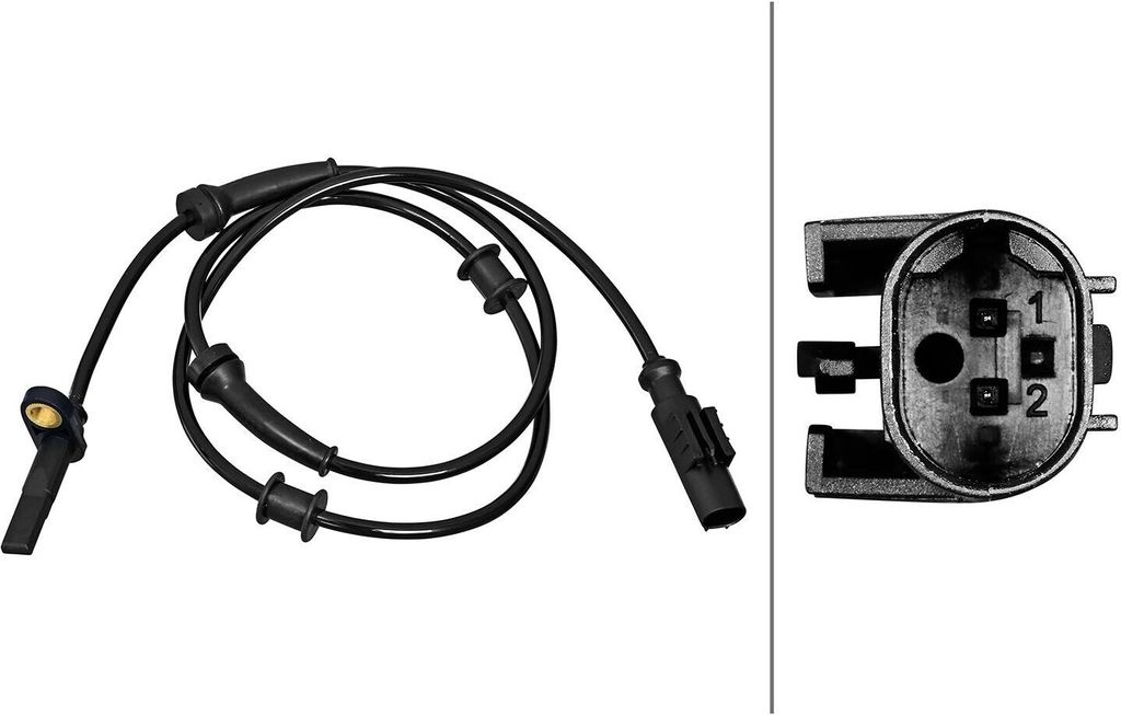 HELLA ABS Sensor Raddrehzahl Hinten für FIAT Ducato Kastenwagen (250, 290) Ducato Bus (250, 290) Ducato Pritsche / Fahrgestell (250, 290) 6PU 358