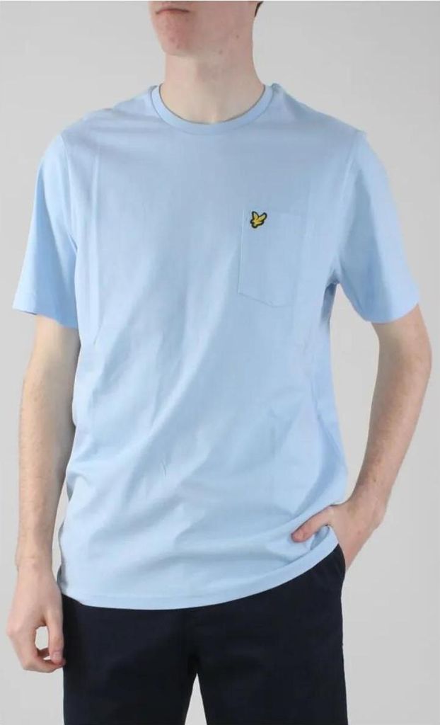 Lyle & Scott Herren T-Shirt Azurblau 474370 : Größe - M Größe: M