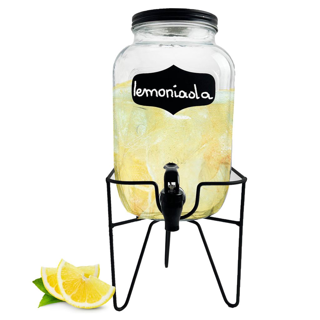 Sklenený dávkovač nápojov 4 l s kohútikom a kovovým Obrázok produktu 