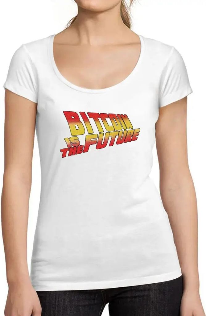Damen Grafik T-Shirt Bitcoin ist die Zukunft Krypto hodl btc – Bitcoin Is The Future Crypto Hodl Btc – Öko-Verantwortlich Vintage Jahrgang Kur...
