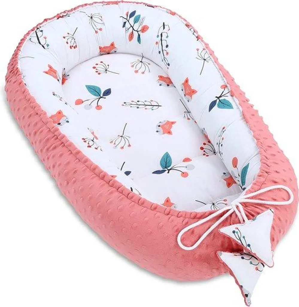 Cocon réducteur de lit bébé 90x50 cm rouge, nid de sommeil hivernal