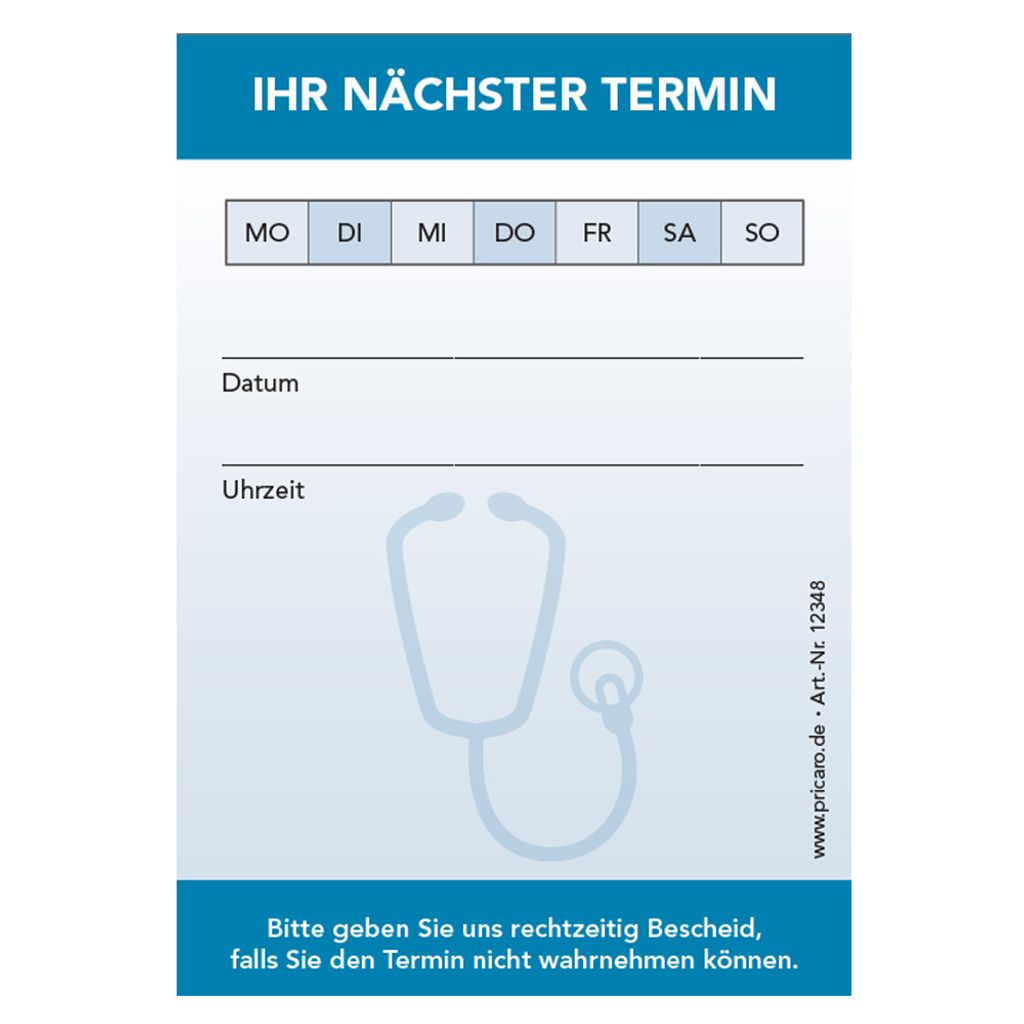 10 X Terminblöcke Terminblock Nr.5 -Terminzettel Termine - Praxis