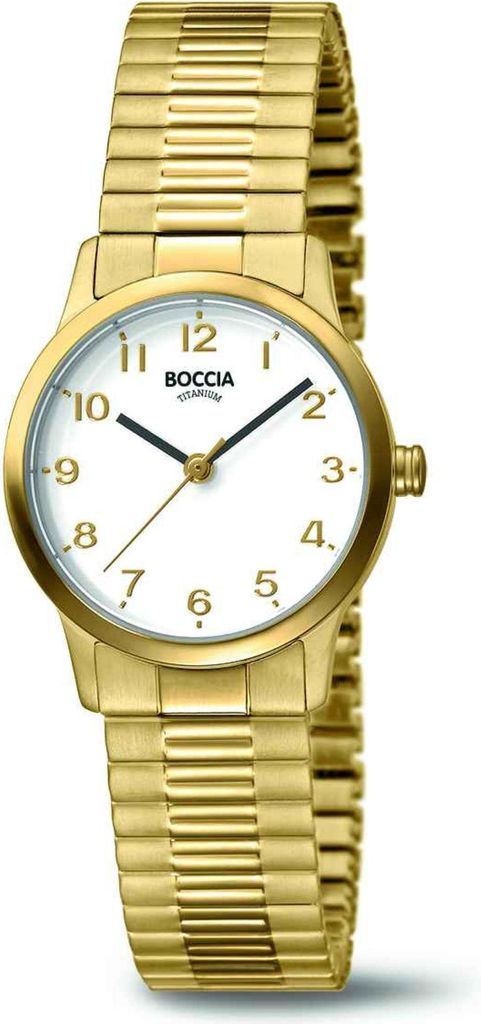 Boccia Titanium 3318-02 Uhr Damenuhr Titan gold