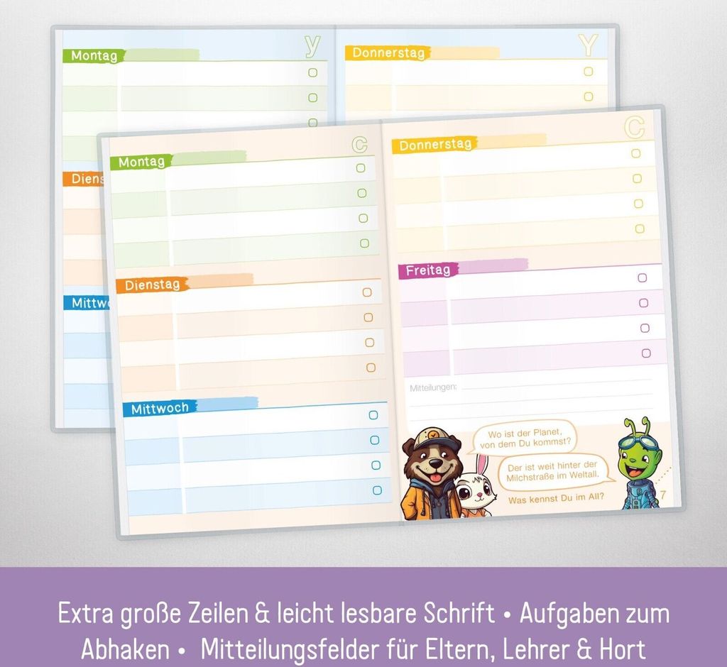 Brunnen Notitieboekje (A5, 8 vellen, liniatuur 14, met extra pagina's