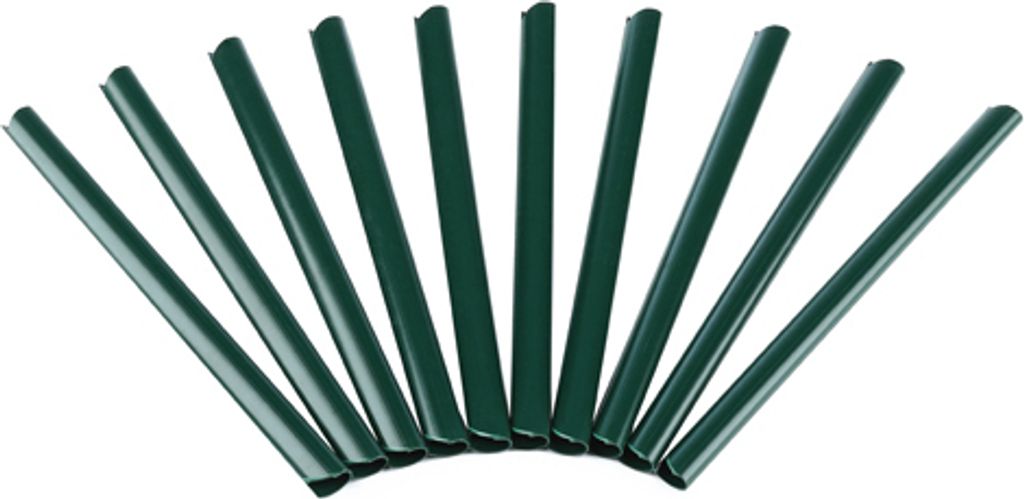 Mucola Klemmschienen für Sichtschutzstreifen 10 Stück Befestigung PVC Zaunfolie Doppelstabmatten Befestigungsclips - Grün