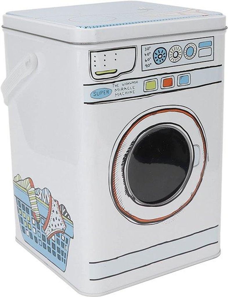 Metallene Waschmittelbox mit Deckel