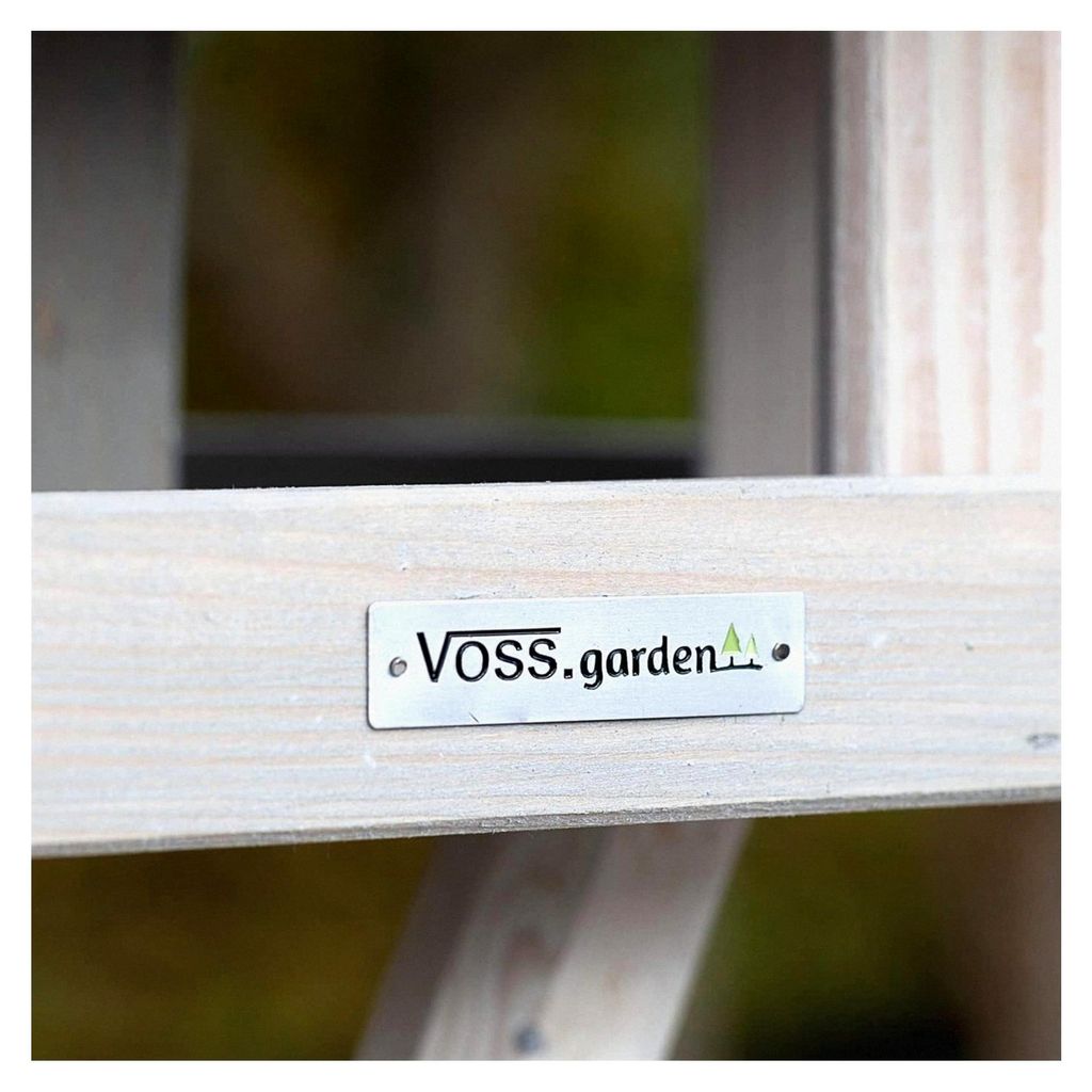Vogelhaus in Weiß mit Kreuzstandfuß und Futter-Schornstein