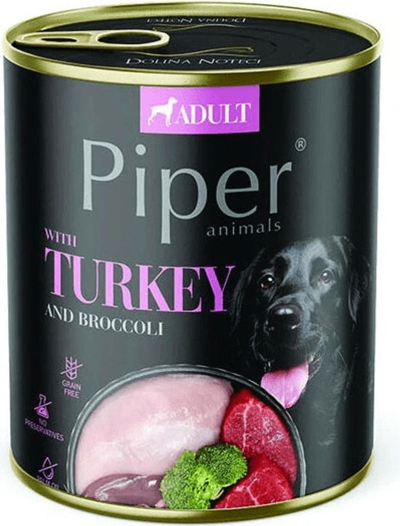 PIPER 11802838 karma w puszkach dla psów - indyk/brokuły Zdjęcie produktu 