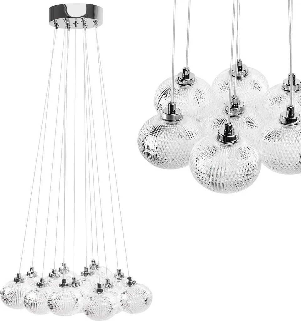 Lampadario Glamour Toolight MS025-13CP Chrome | Perfetto per il Living