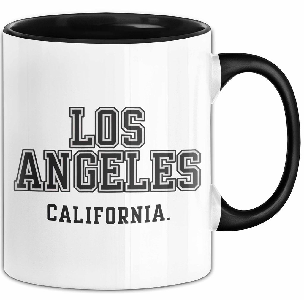 Los Angeles LA Kalifornien USA Tasse Geschenk Lustige Geschenkidee Spruch (Schwarz)