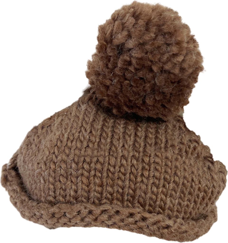 Gemütliche Haustiermütze mit weichem Ball, gestrickt, verdickt, warm, einfarbig, Befestigungsschnur, angenehm zu tragen, Outdoor-Haustiermütze, ...