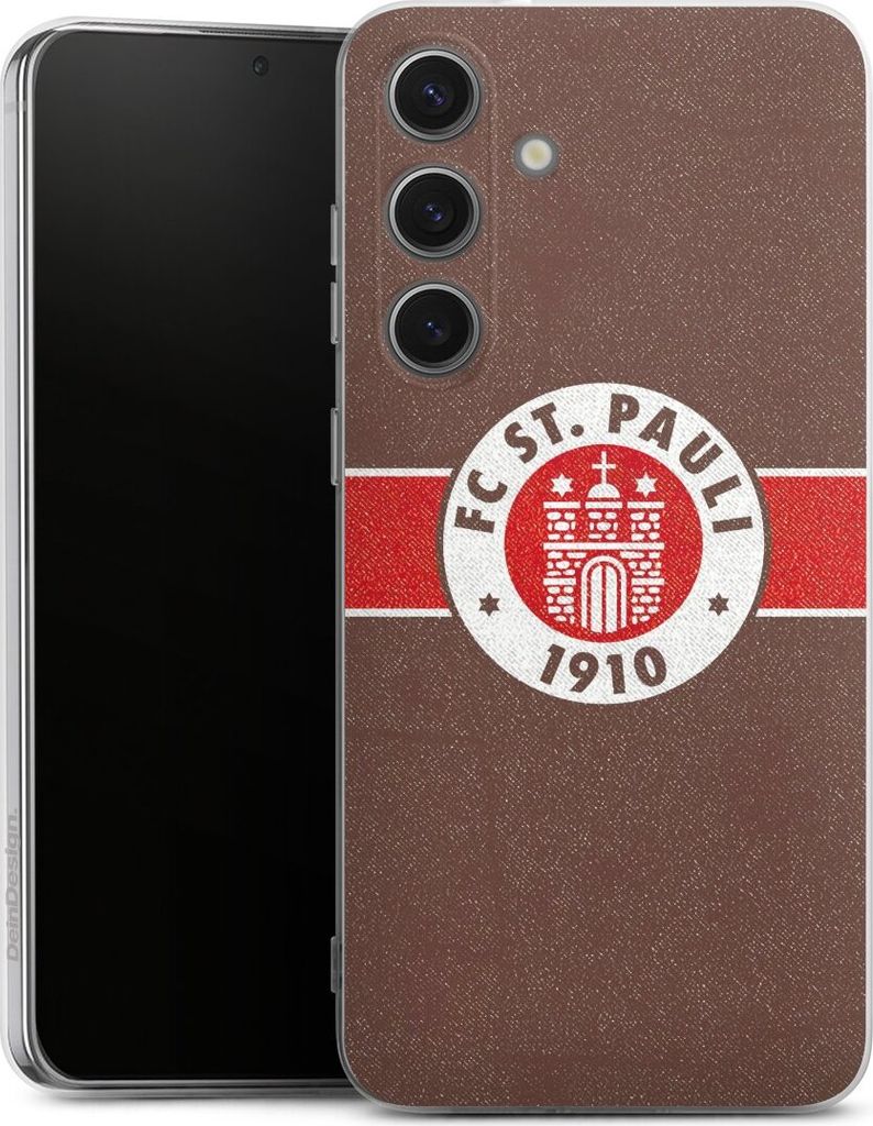 DeinDesign Handyhülle für Samsung Galaxy S25+ Silikon Hülle Case Smartphone Schutzhülle FC St. Pauli Logo Offizielles Lizenzprodukt