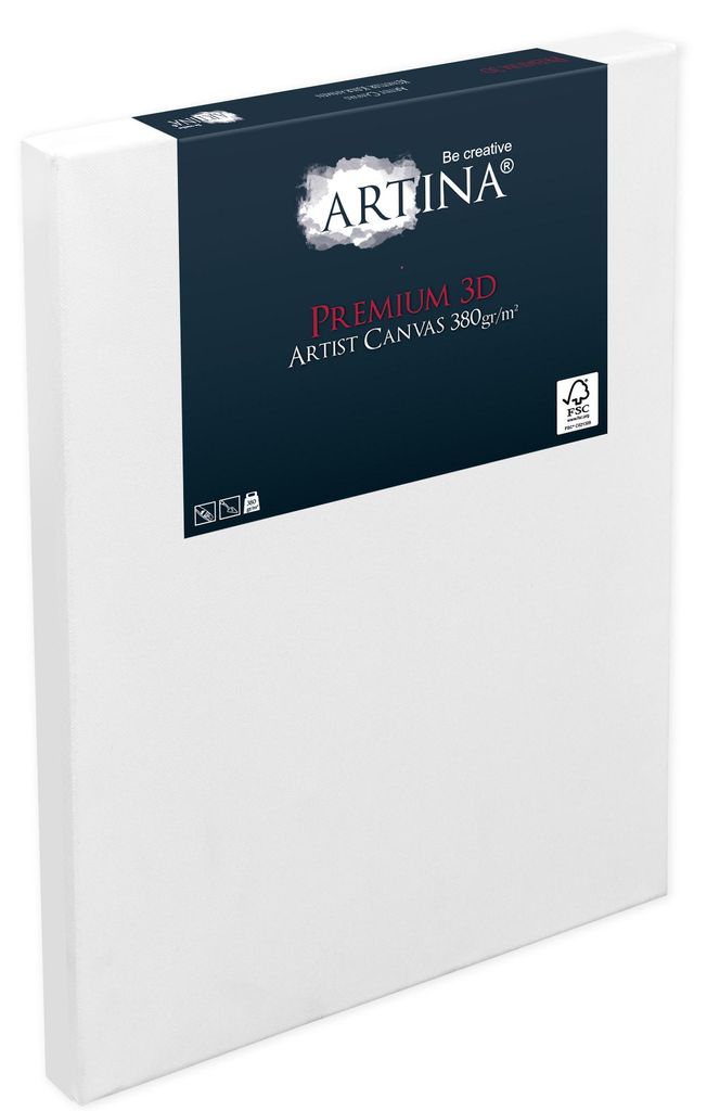 Artina Keilrahmen Leinwand Premium 3D, 70x100cm, 5er Set, 380 g/m²