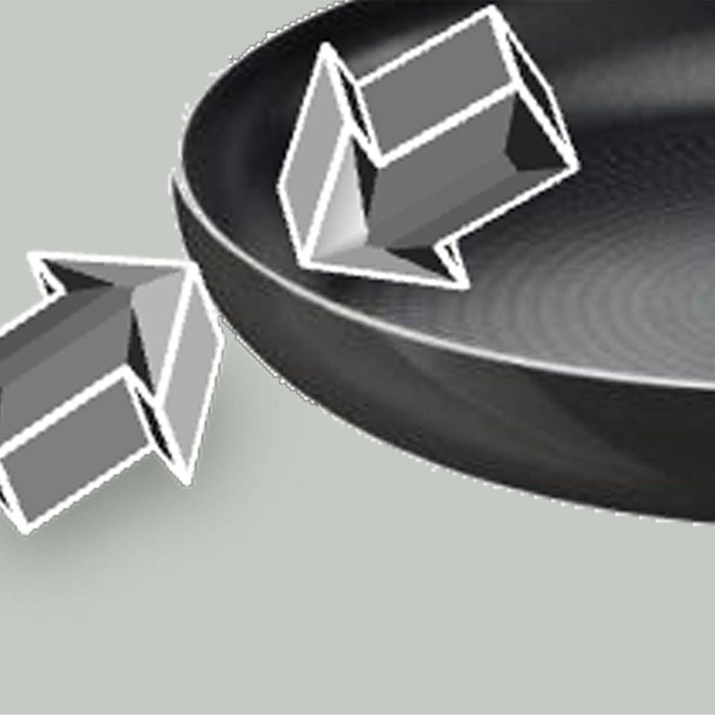 28 cm Wokpfanne mit Titan-Antihaftbeschichtung | Thermo-Signal Temperaturindikator | Langlebig und Einfach zu Reinigen | Flame Protect Technologie