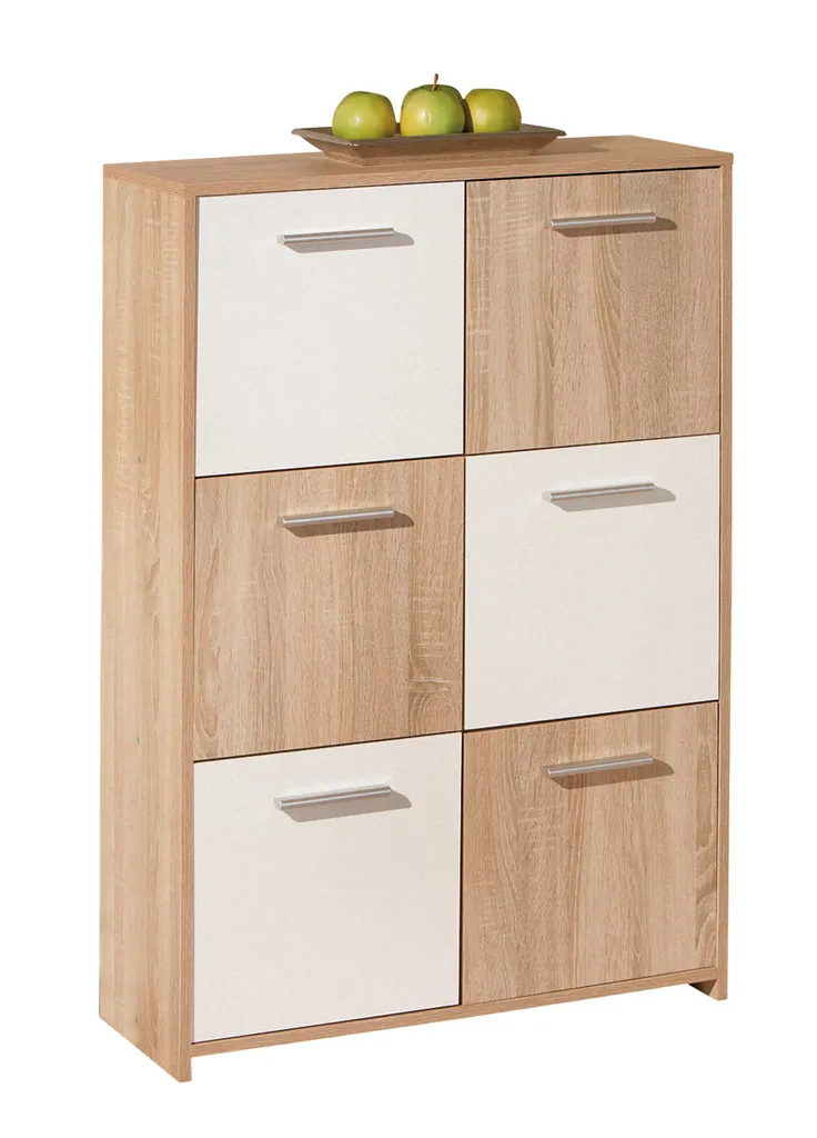 Egir Commode 6 portes en chêne Sonoma, buffet de rangement chic et robuste