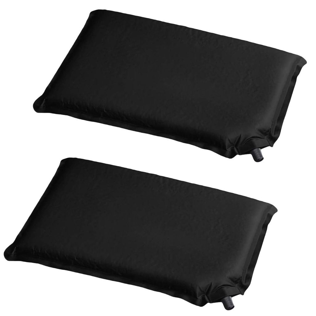 2x Sitzkissen Schwarz selbstaufblasend 37 x 28,5 cm Outdoor Produktbild 