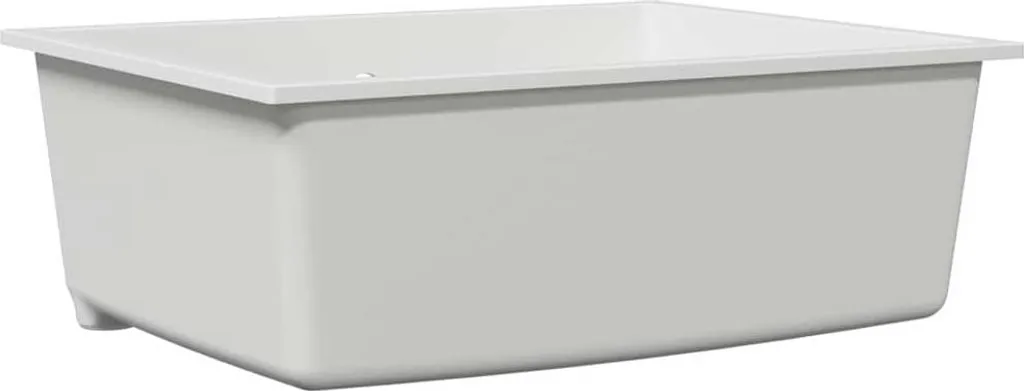 vidaXL Évier de Cuisine Blanc 54x44x20 cm en Granit Robuste et Design