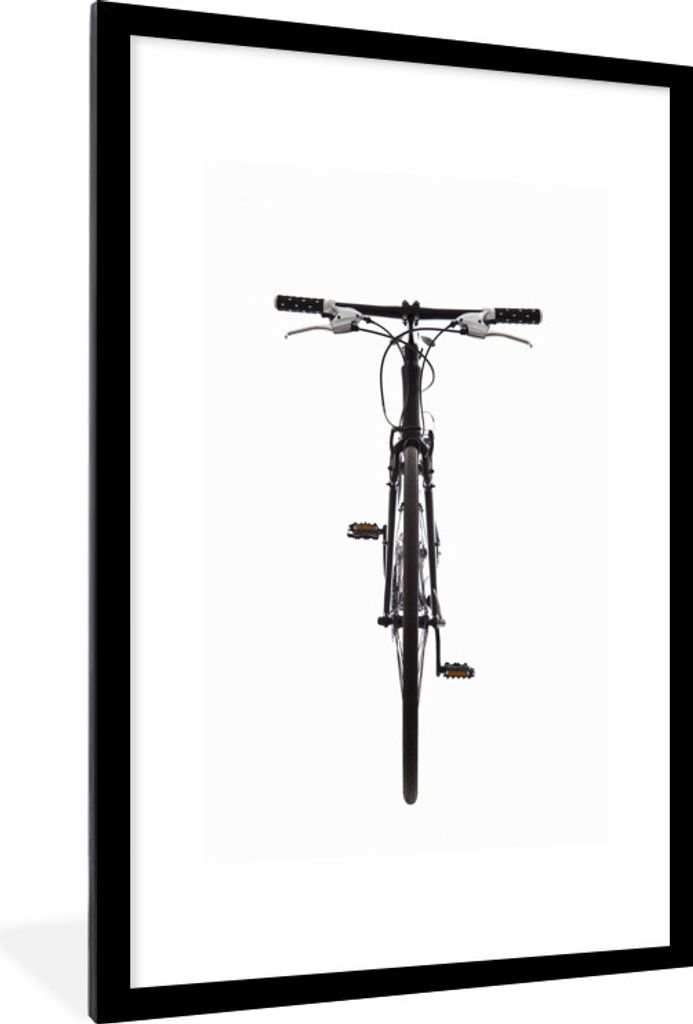 MuchoWow Gerahmtes Poster Eine Vorderansicht eines Mountainbikes 60x90 cm - Poster mit Schwarzem Bilderrahmen Wandposter Rahmen Foto Bilder - Dek...