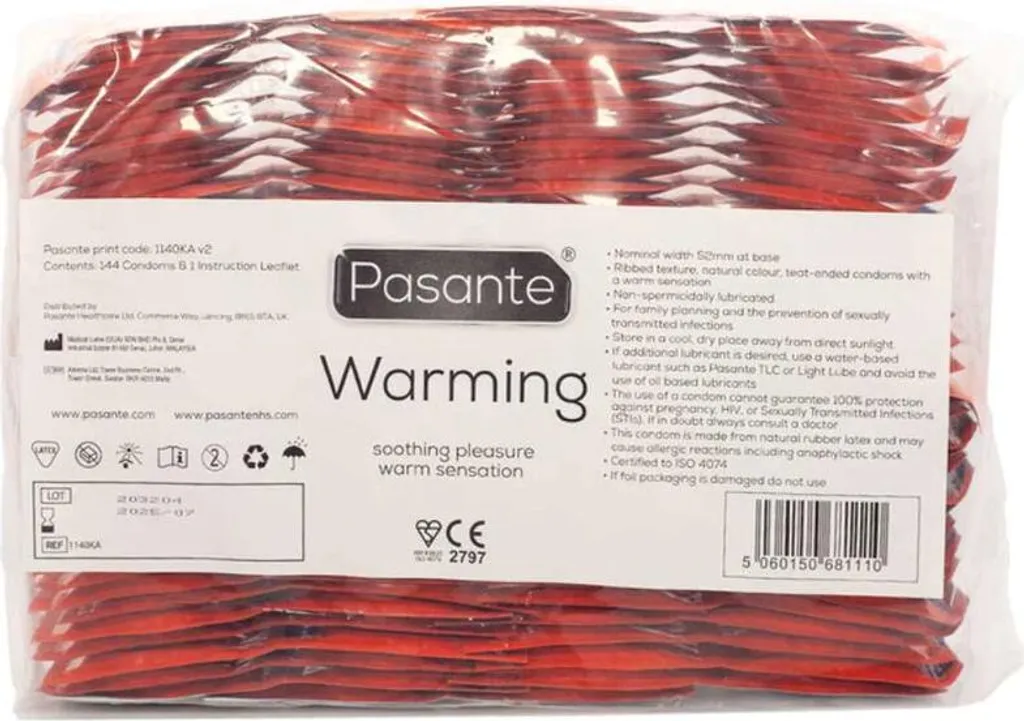 Préservatif chauffant Pasante Warming 144pcs pour plaisir intense - 5