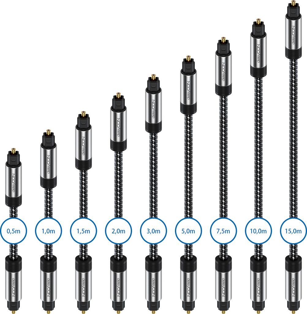 deleyCON 3m Toslink Kabel Optisches Digital Audio Kabel mit Produktbild 9