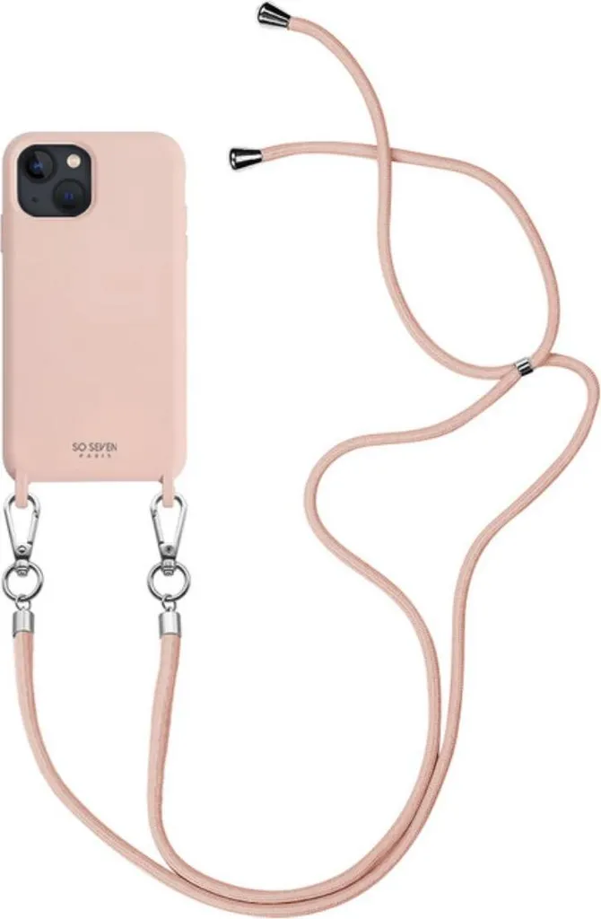 Coque iPhone 13 Rose Anti-Chute So Seven Smoothie avec Cordon de Cou