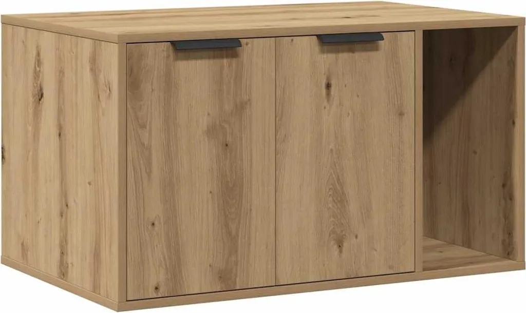 vidaXL Mobiletto Lettiera Gatti Artisan Oak 80x50x45cm - Shop Online