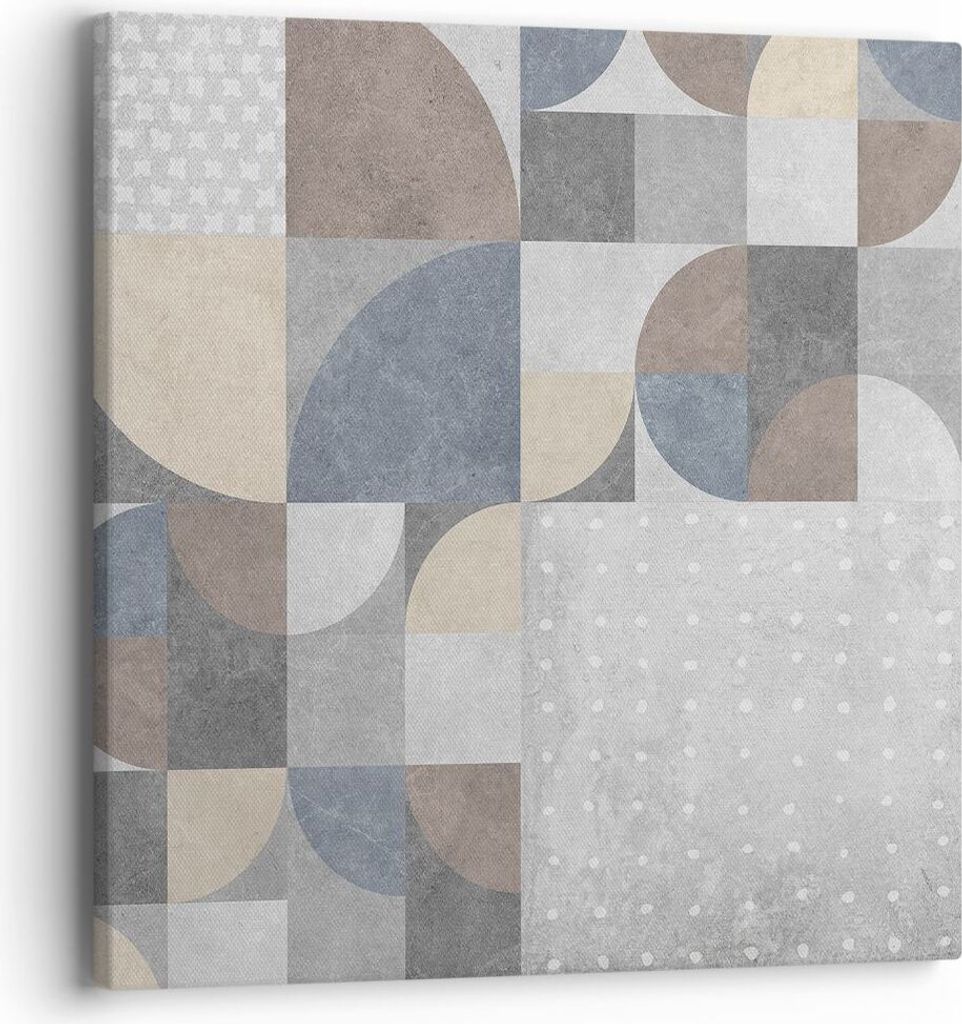 Bild auf Leinwand - Leinwandbild - Einteilig - Geometrie Kunst Stein - 40x40cm - Wand Bild - Wanddeko - Wandbilder - Leinwanddruck - Bilder - Wandd...