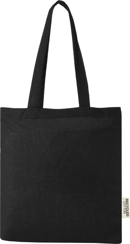 Tragetasche "Madras", Recycelte Baumwolle, 7L PF4179 (Einheitsgröße) (Schwarz)