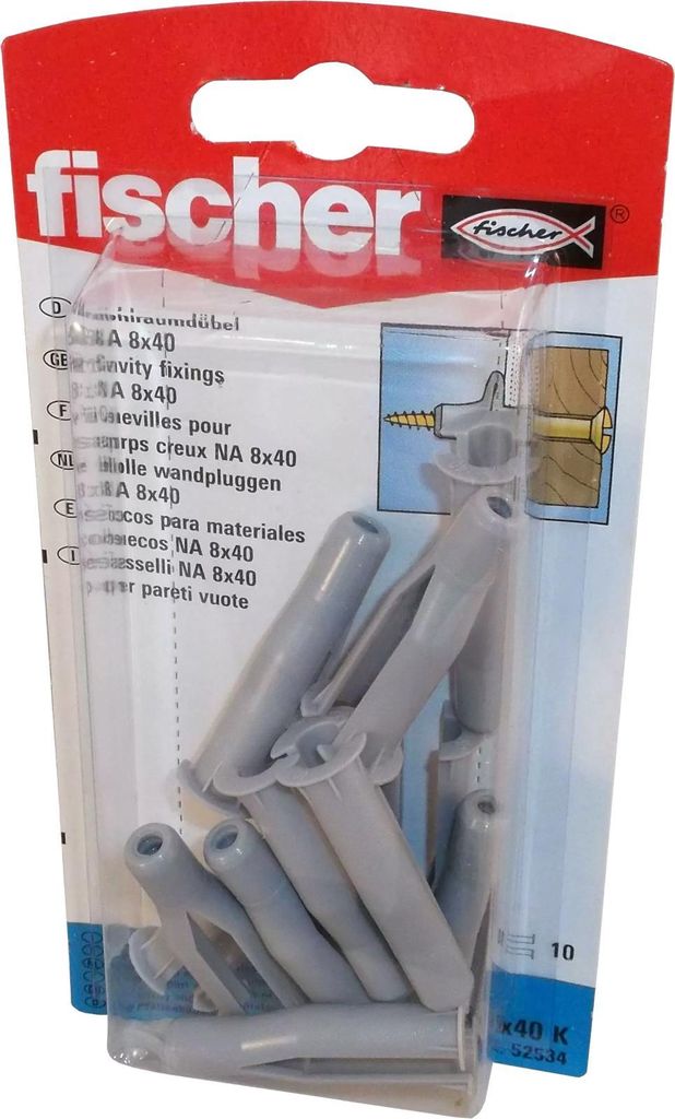 Fischer Hohlraumdübel NA8X40K (10 Stck)