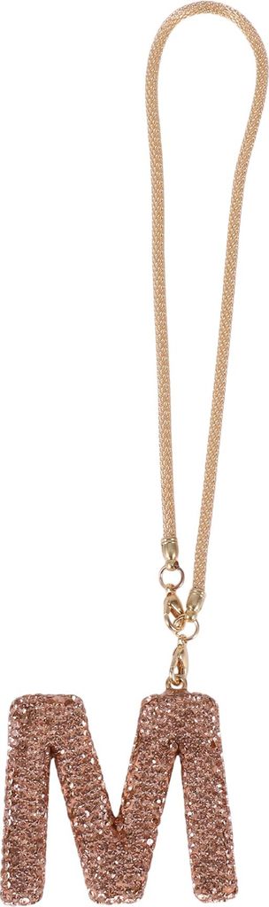 1 Stück Metall/Strass Buchstabe m Mit Diamanten Auto Rückspiegel Anhänger Accessoires Auto Hängeornament Champagner