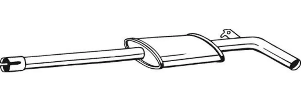 Pot d'échappement silencieux central BOSAL compatible Scenic et Megane