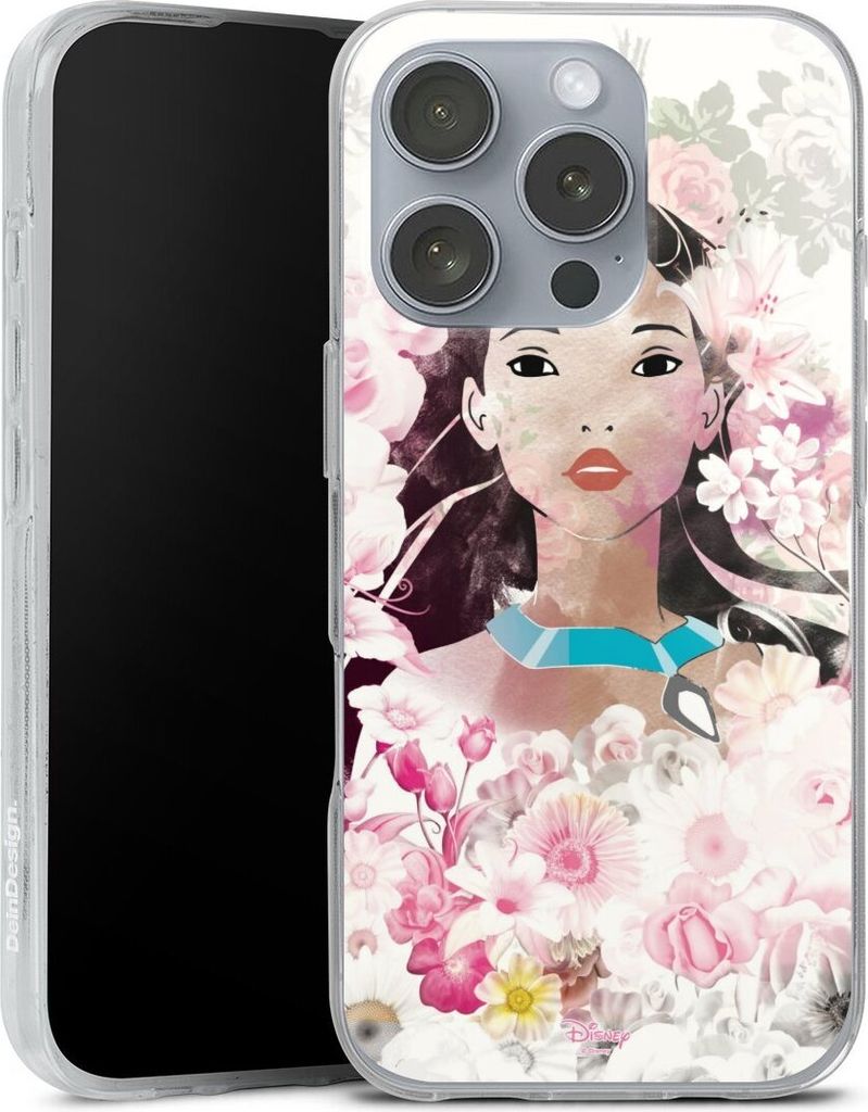 DeinDesign Handyhülle für Apple iPhone 16 Pro Silikon Hülle Case Smartphone Schutzhülle Disney Offizielles Lizenzprodukt Pocahontas