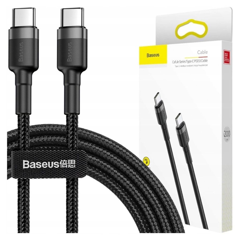 Baseus Cafule Câble USB 2 m USB C Noir, Gris Image du produit 
