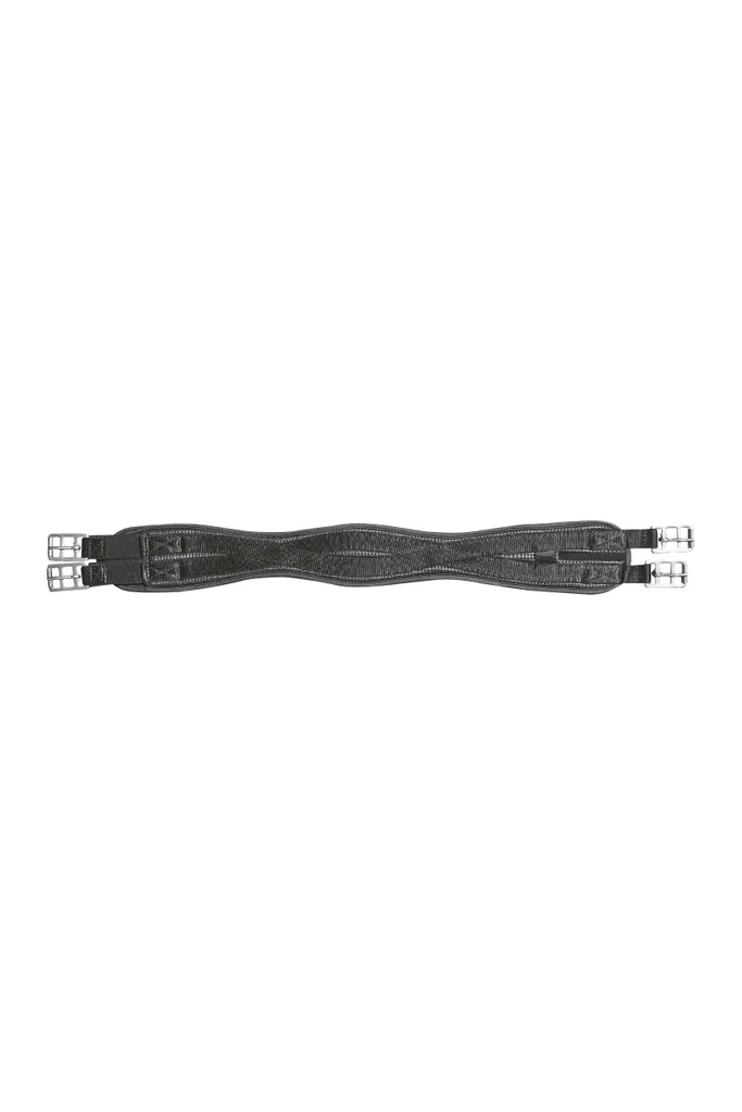 Sangle souple aspect gaufré HKM élastique noir 80 cm pour tout confort