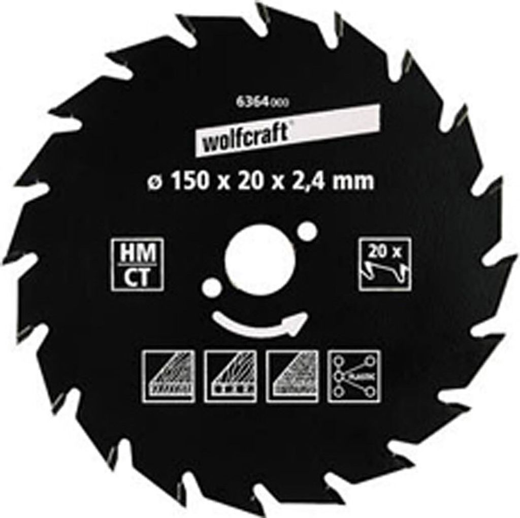 HM-Kreissägeblatt Sägeblatt 150x20x2,4mm 20 Zähne