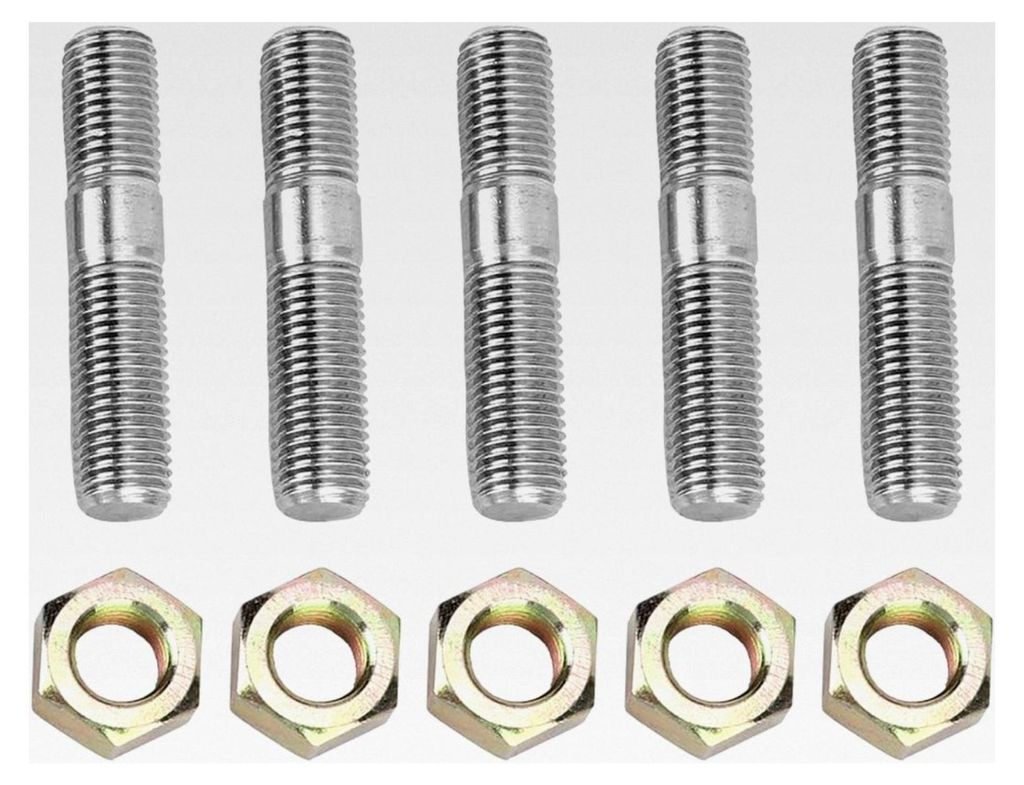 M10x1,25 50 mm 5-teiliges Turboschrauben- und Mutternset, Turbobolzen-Kit passend für DSM 1G, EVO110