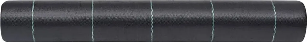 vidaXL Film anti-herbe noir 2x150 m en PP haute densité pour jardin
