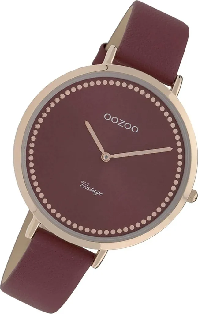 Oozoo Orologio C9851 Rosso Vino Donna - Elegante Ultra Piatto 40mm