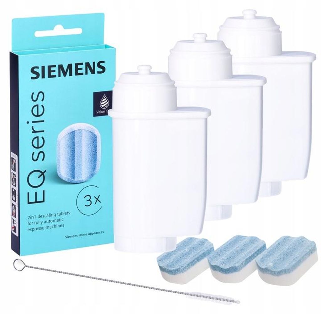 3 filtri per l'acqua Siemens EQ 5/6/7 + pastiglie Immagine del prodotto 