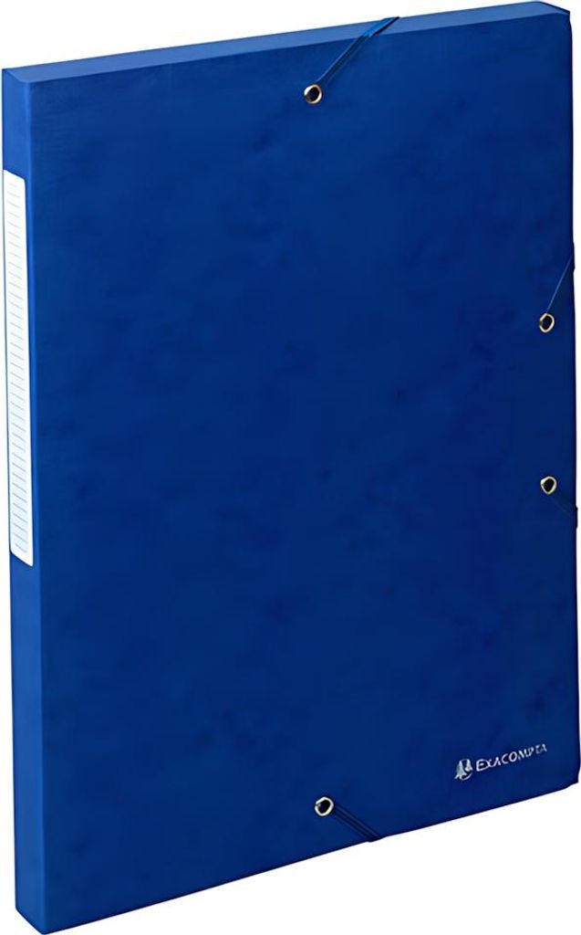 Exacompta Archivbox Rücken 25mm mit Etikett aus Manila Karton 600g Scotten Nature Future, Blau, Pappe, A4, Porträt, 240 x 320 x 25 mm, Papier