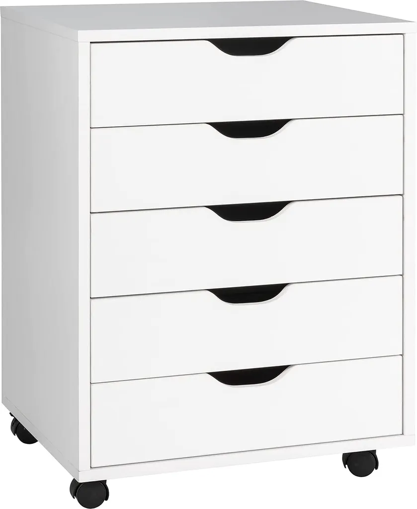 Mobile Schedario Bianco COSTWAY 5 Cassetti | Design per Ufficio