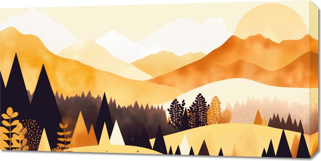 Bild 100x50cm Goldene Blüte im Westen