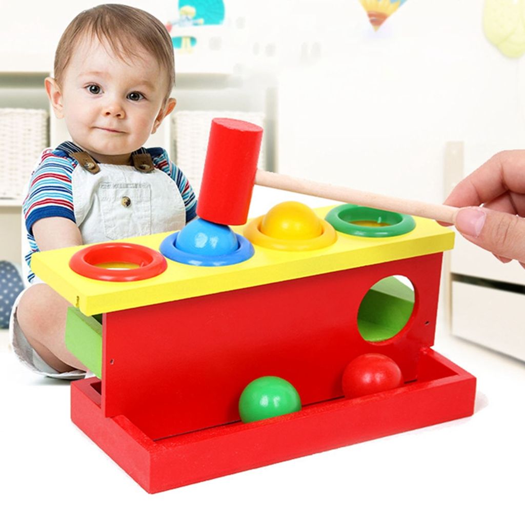 Fun Holzspielzeug für Baby Kinder Montessori Spielzeug für Jungen Mädchen 3in1 
