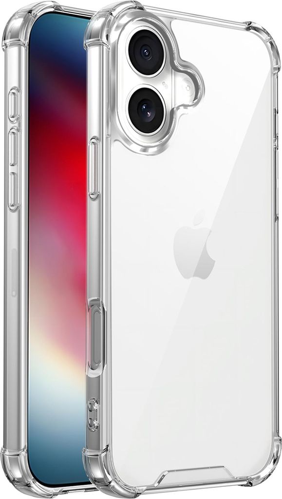 Transparent Hülle für iPhone 17, Hybrid Klar Rückseite TPU Bumper Stoßfeste Handyhülle