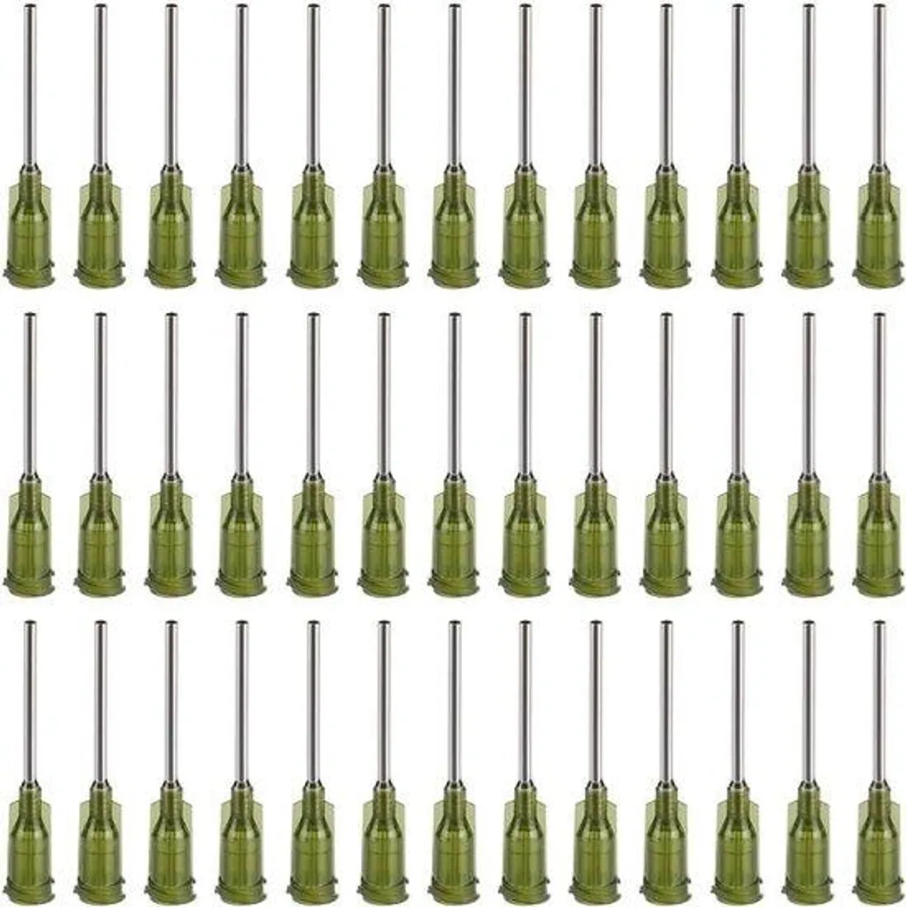 Embouts de dosage inox calibre 14 raccord à écrou vert olive x120