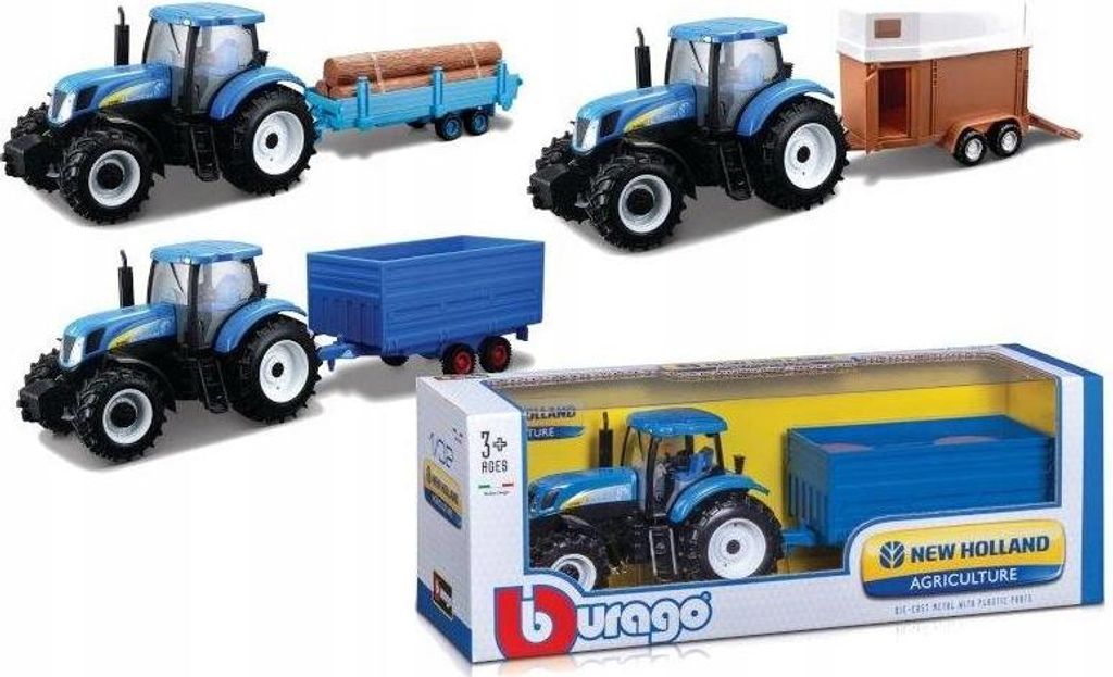 Bburago B18-4406060 "New Holland T7040 Trattore agricolo e Immagine del prodotto 