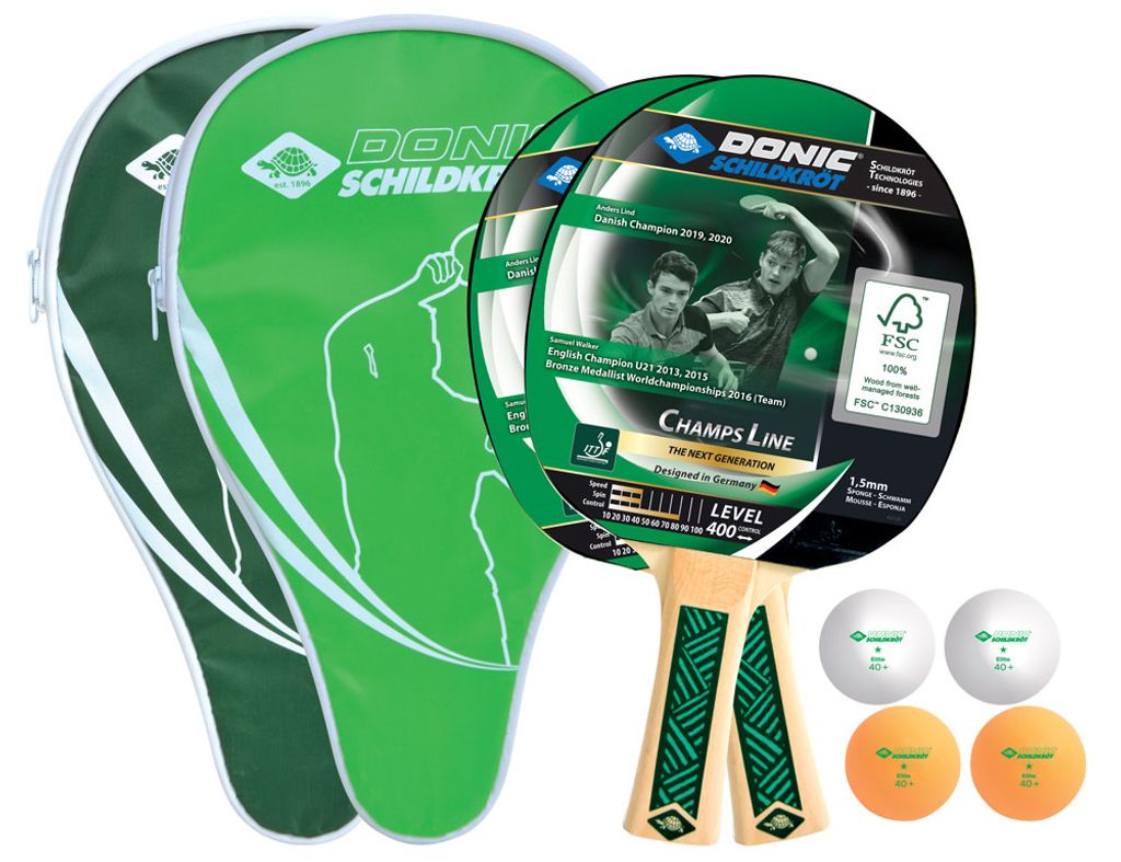 Donic-Schildkröt Outdoor Tischtennis-Set Nue Alltec Hobby 2 Kunststoffschläger 