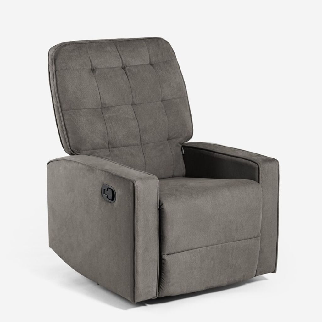 Entspannender Schaukelsessel mit 360° drehbarer Fußstütze Anita - Dunkel Grau